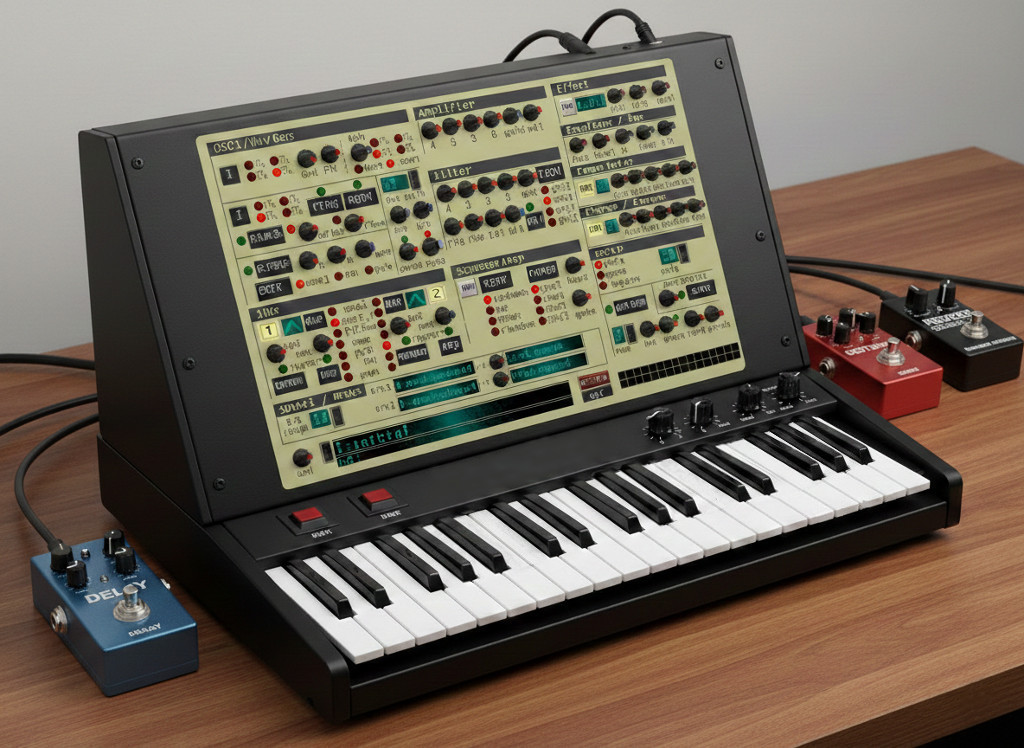 Beim Synth1 handelt es sich um ein sehr leistungsfähiges VST-Plugin zur Emulation eines fiktiven Analog-Synthesizers